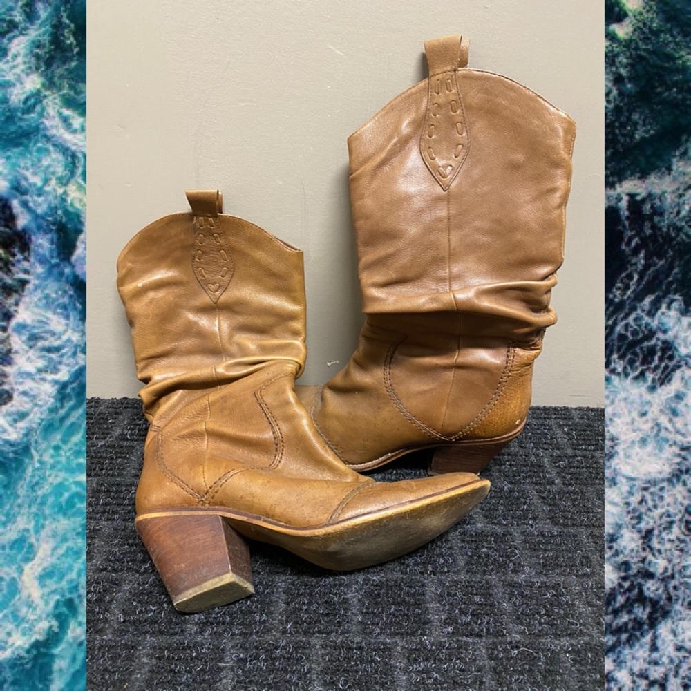 Aldo Leather Cowboy Boots